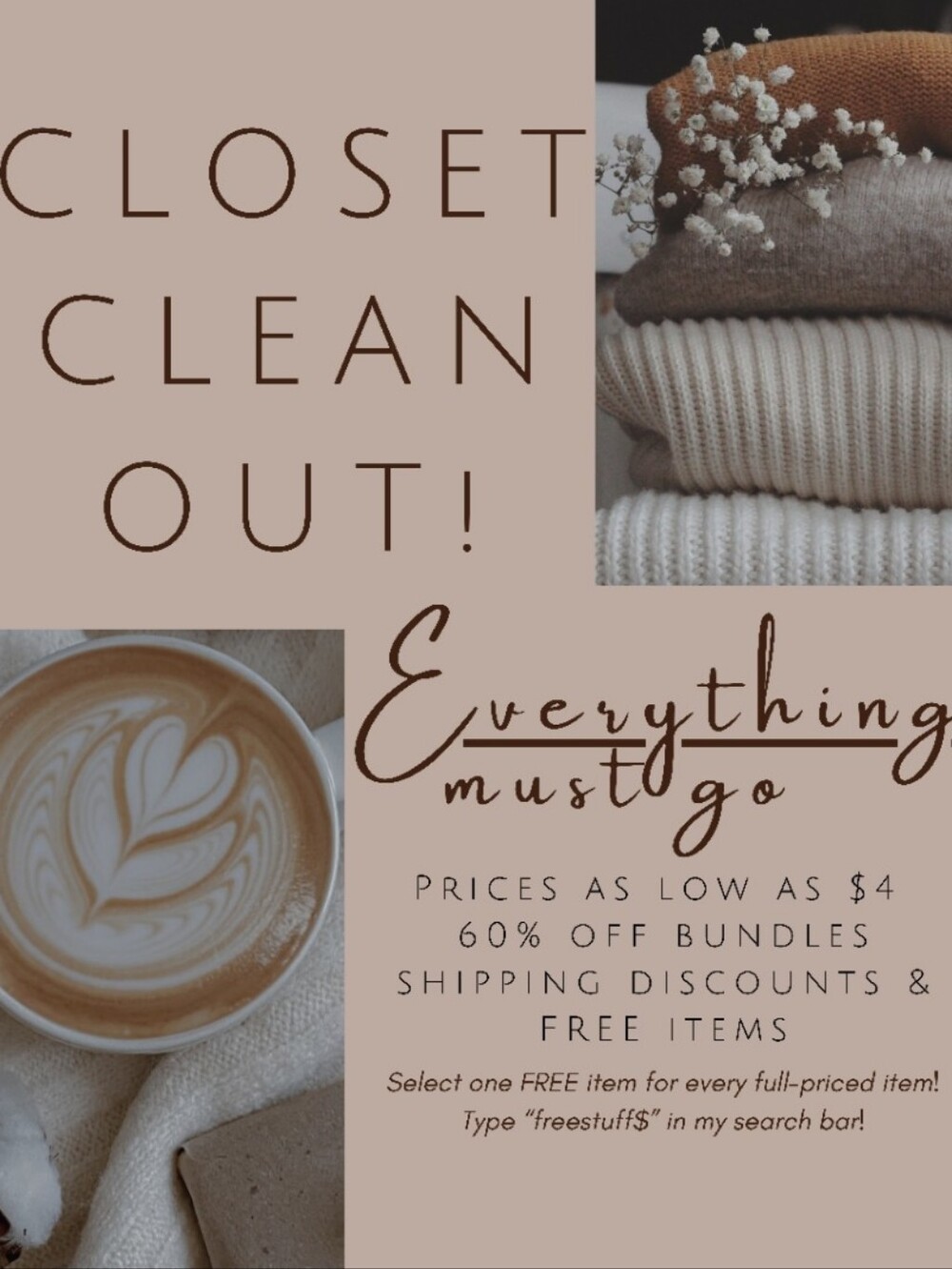 60% OFF SALE!!! Everything Must Go!!!
